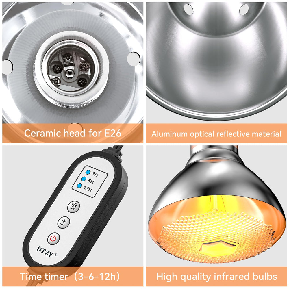 DTZY bombilla 150W incluida para calor y iluminación eficiente