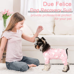Due Felice Recovery Suit Rosa Cisne, detalle elástico cuello y extremidades, ajuste seguro