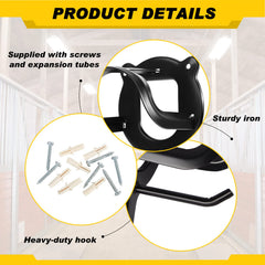 Dunzy soporte metálico negro para bridas, duradero y estable.