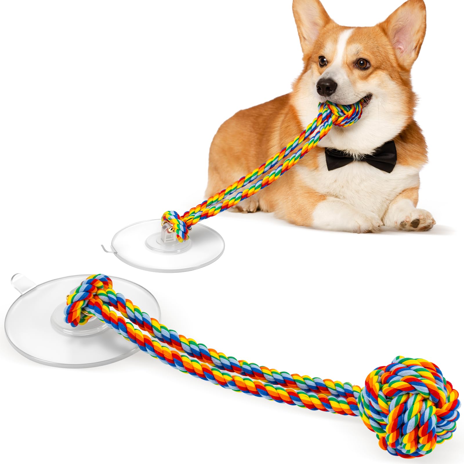 Duocharm Juguete Perro Tira con Ventosa para juegos interactivos y duraderos.