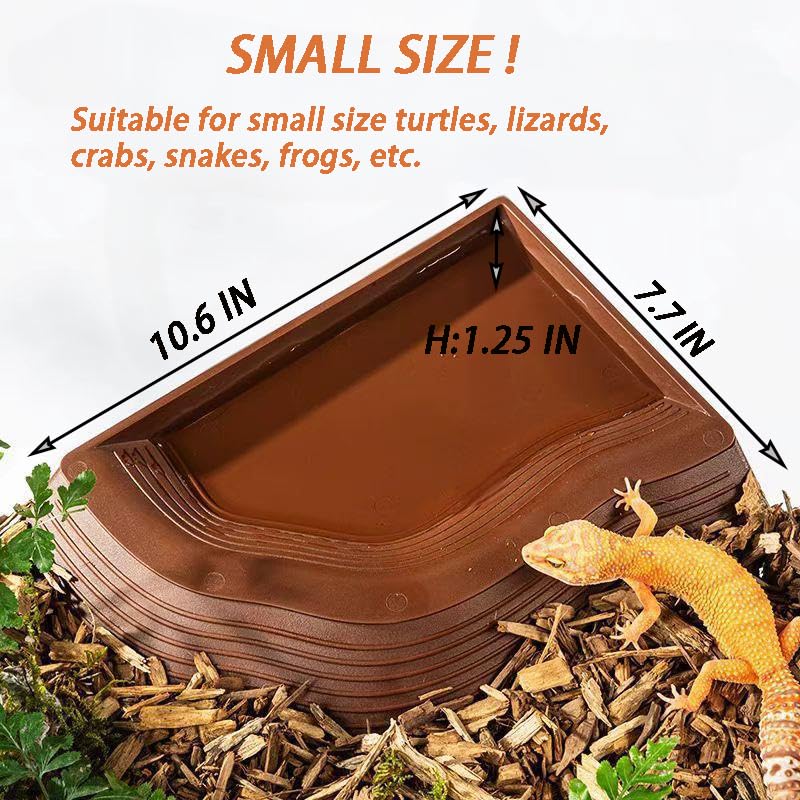 DUOYUZHIYU uso múltiple para beber, comer o bañar reptiles pequeños.