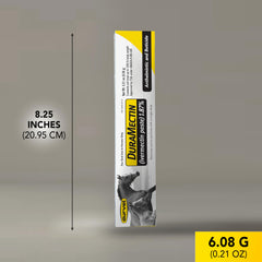 Duramectin frontal frasco: diseño práctico para almacenamiento.