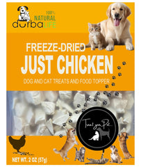 DurbaLife deshidratado de pollo, snack crujiente para premiar entrenamiento