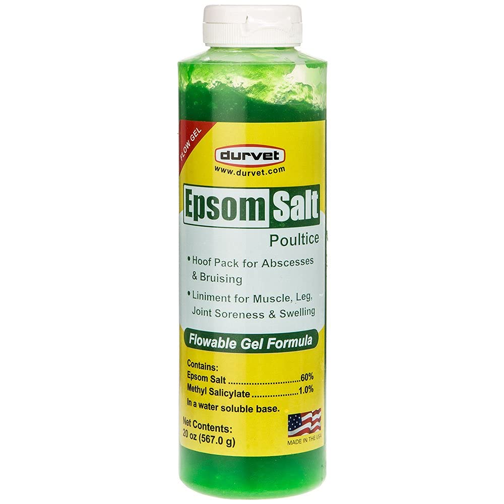 Durvet Equine gel flujo para aposito con sales de Epsom, útil para molestias en caballos.