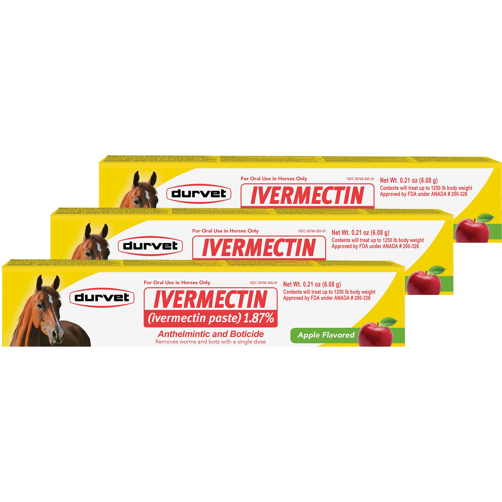 Durvet Ivermectina Pasta para caballos, administración oral fácil.