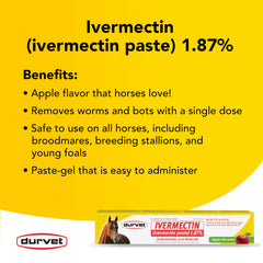 Durvet Ivermectina Paste sabor manzana para desparasitación agradable