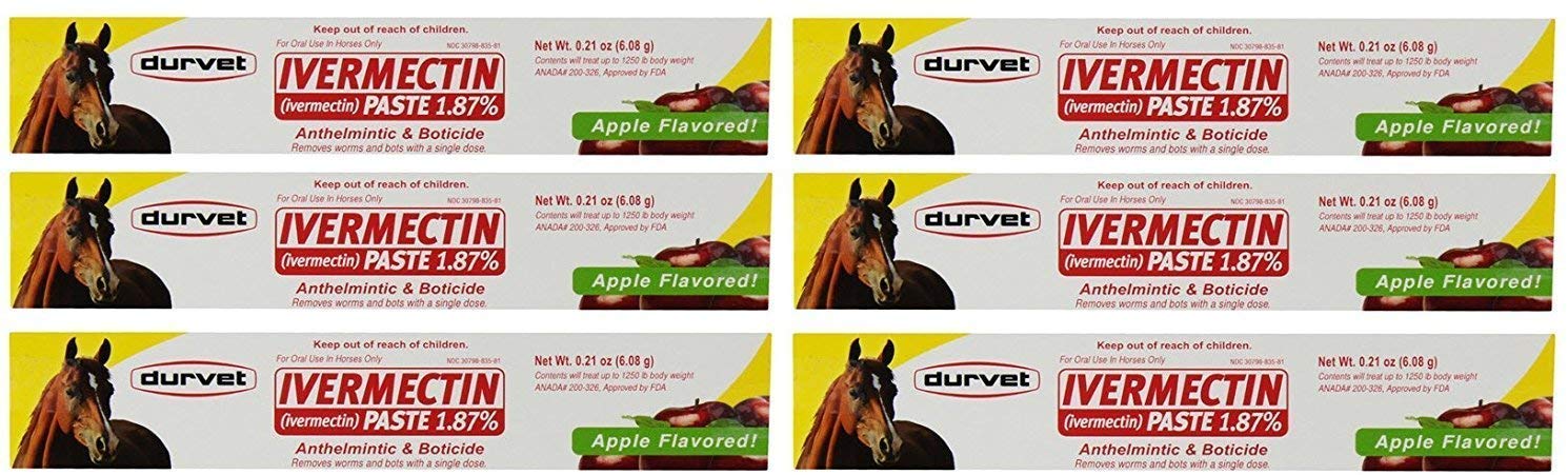 Pasta ivermectina Durvet sabor manzana en jeringa para caballos
