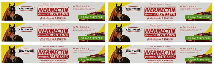 Pasta ivermectina Durvet sabor manzana en jeringa para caballos