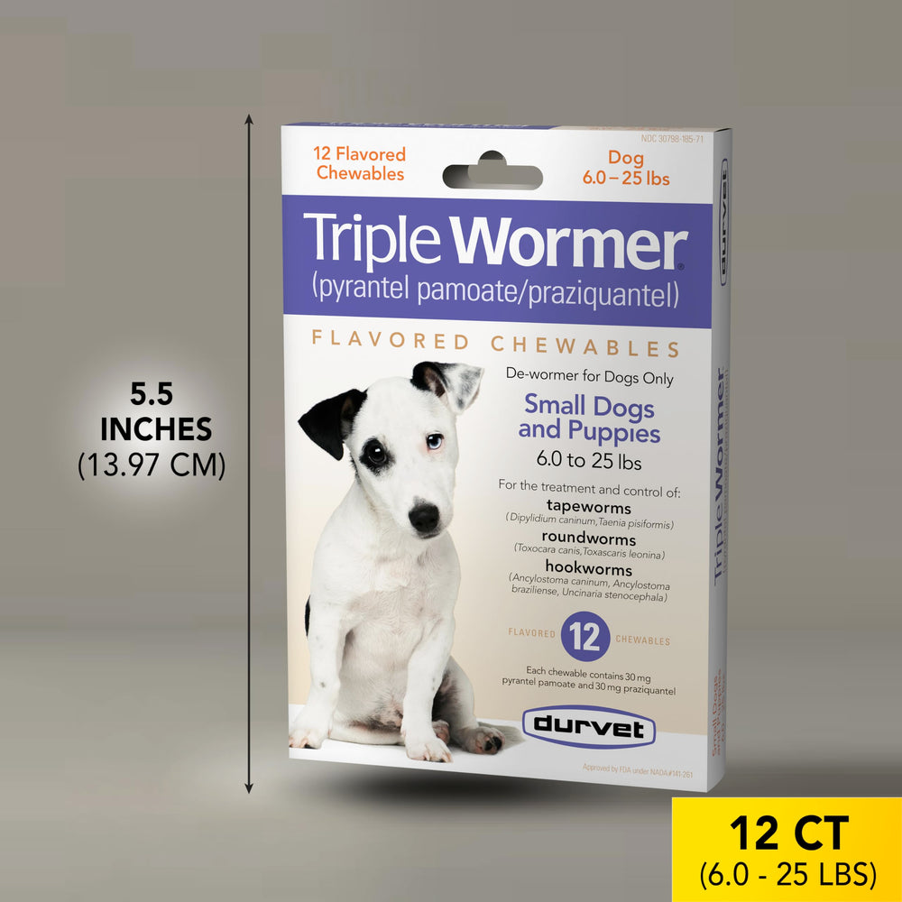 Durvet Triple Wormer uso sin receta, conveniente para dueños ocupados