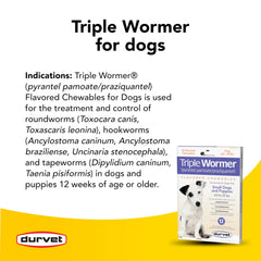 Durvet Triple Wormer tableta en mano para dosificación fácil