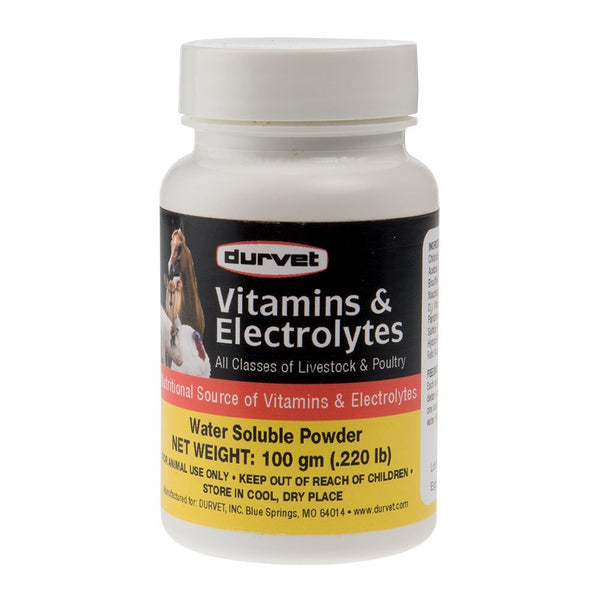 Durvet vitaminas y electrolitos en frasco para ganado y aves, apoyo diario de nutrientes