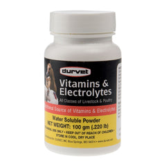 Durvet vitaminas y electrolitos en frasco para ganado y aves, apoyo diario de nutrientes