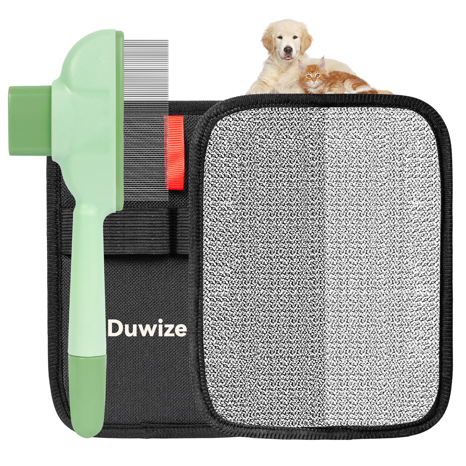 Peine antipulgas de Duwize para gatos y perros elimina pelos sueltos y nudos.
