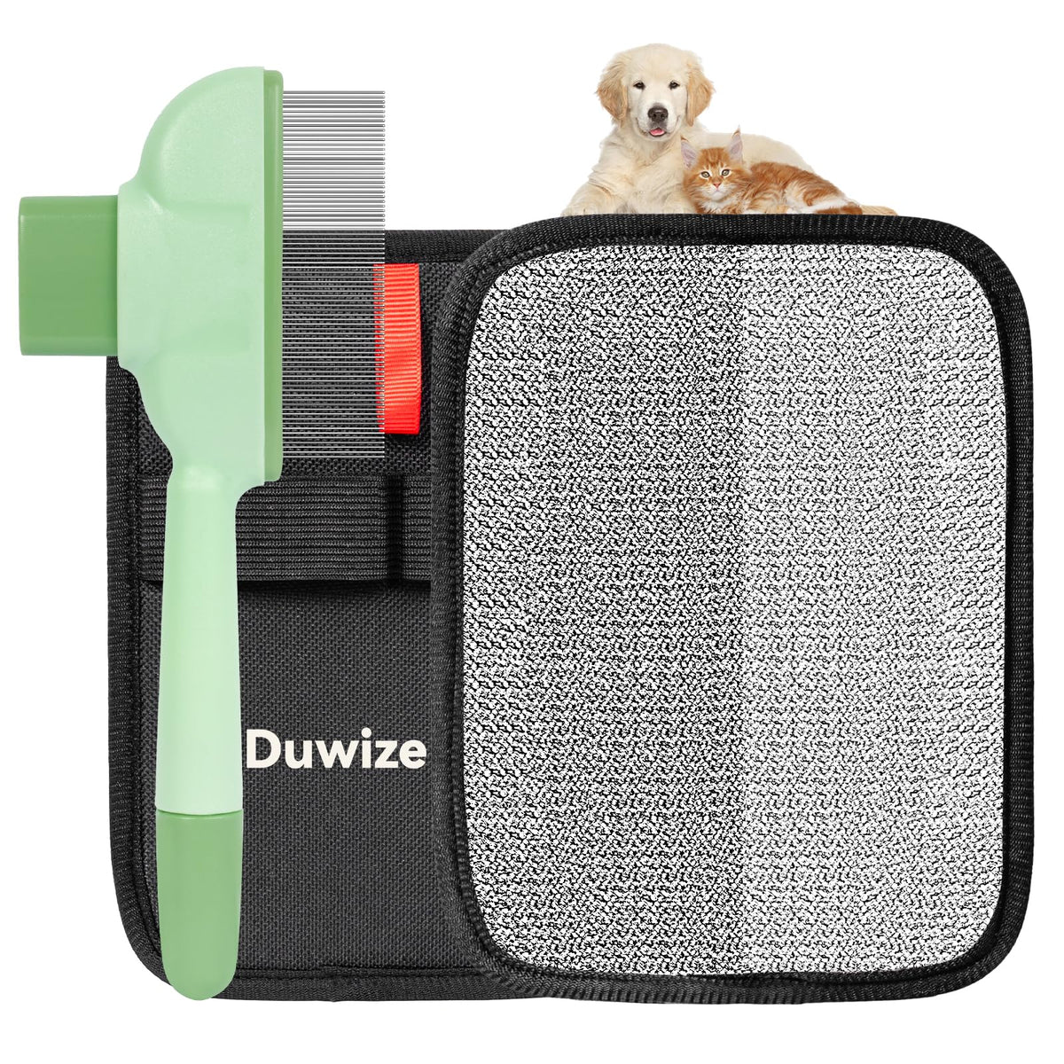 Peine antipulgas de Duwize para gatos y perros elimina pelos sueltos y nudos.