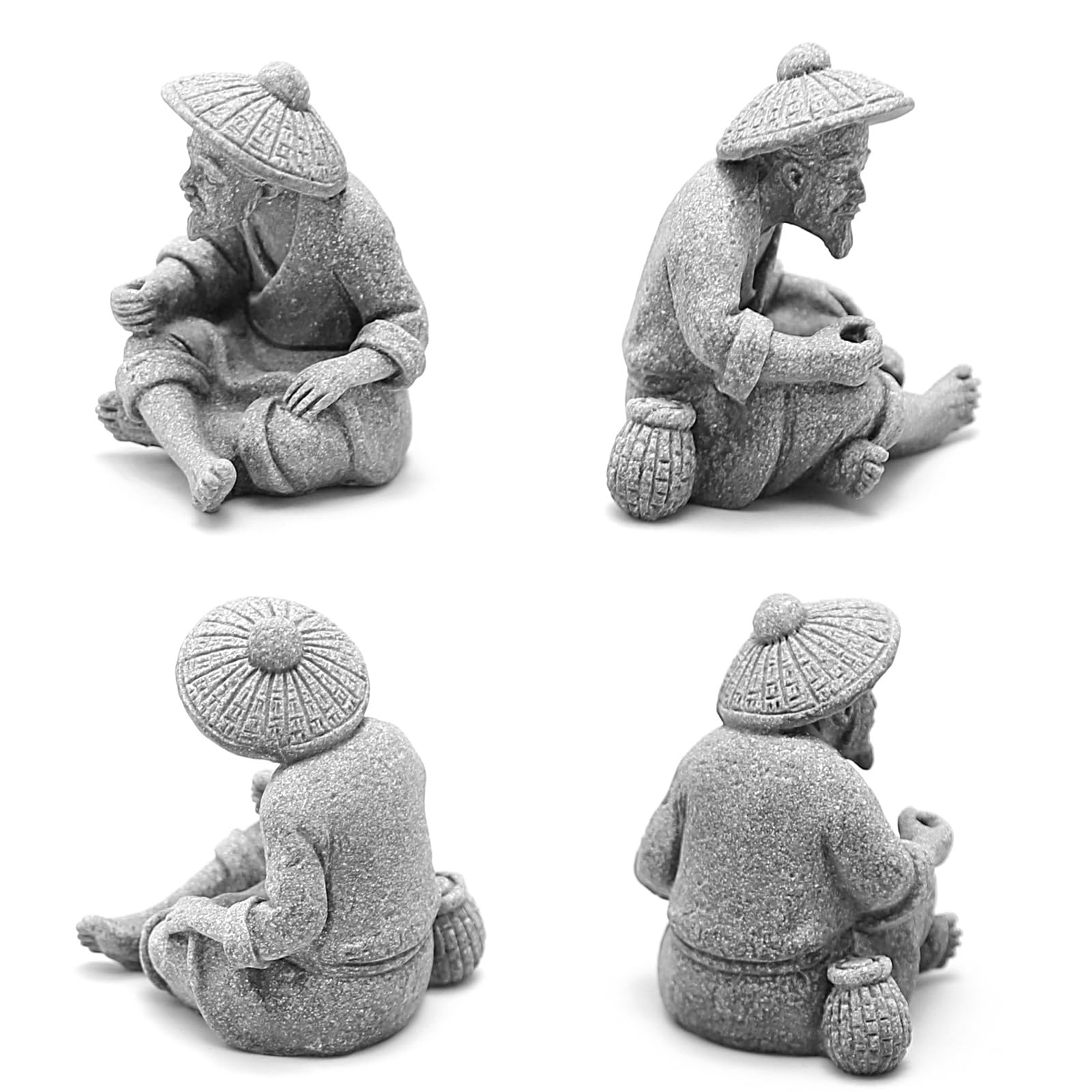 DUZFOREI: mini estatua de pescador para paisaje de acuario.