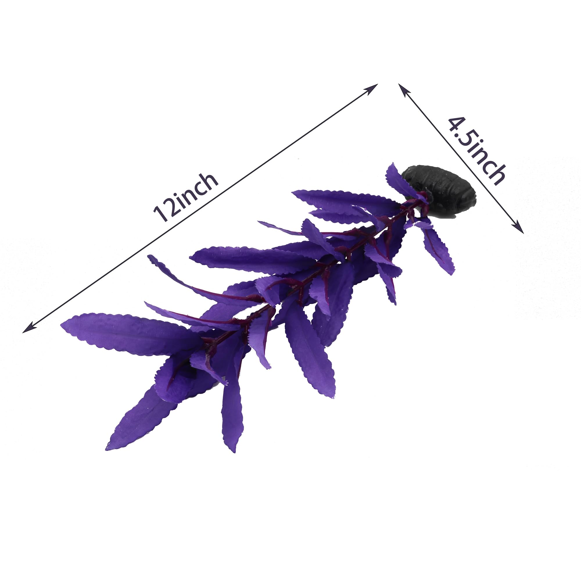 DVHEY planta de seda morada para pez dorado, camuflaje y ocultamiento