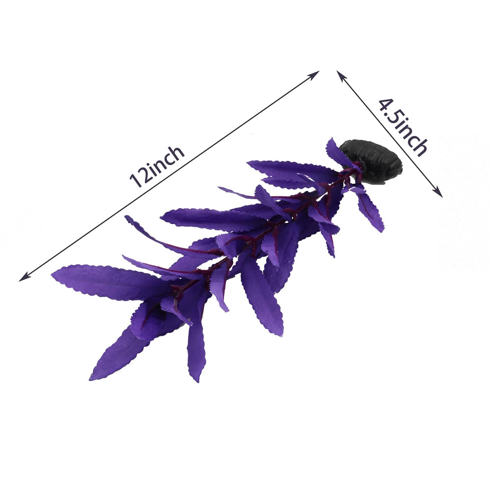 DVHEY planta de seda morada para pez dorado, camuflaje y ocultamiento