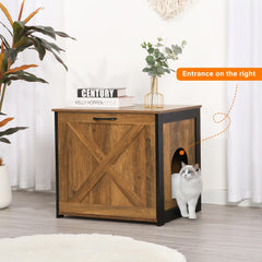 Dwanton arenero oculto con acceso lateral izquierdo, se integra junto al sofá.