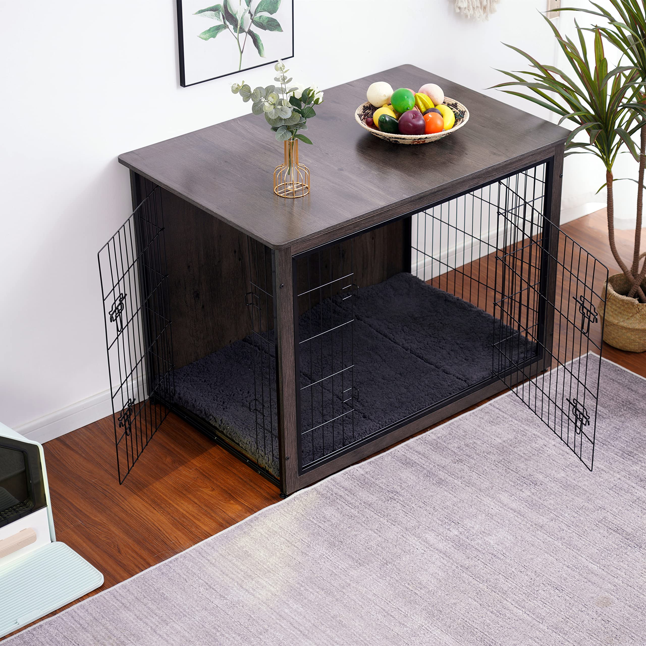 Dwanton base de madera para la caja de perro, soporte estable.