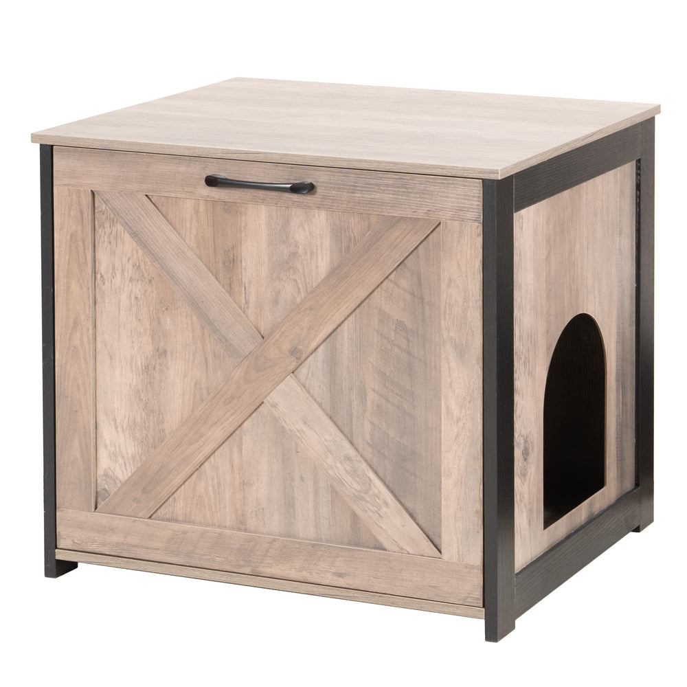 Dwanton caja de arena para gato, mueble oculto y elegante para la sala.