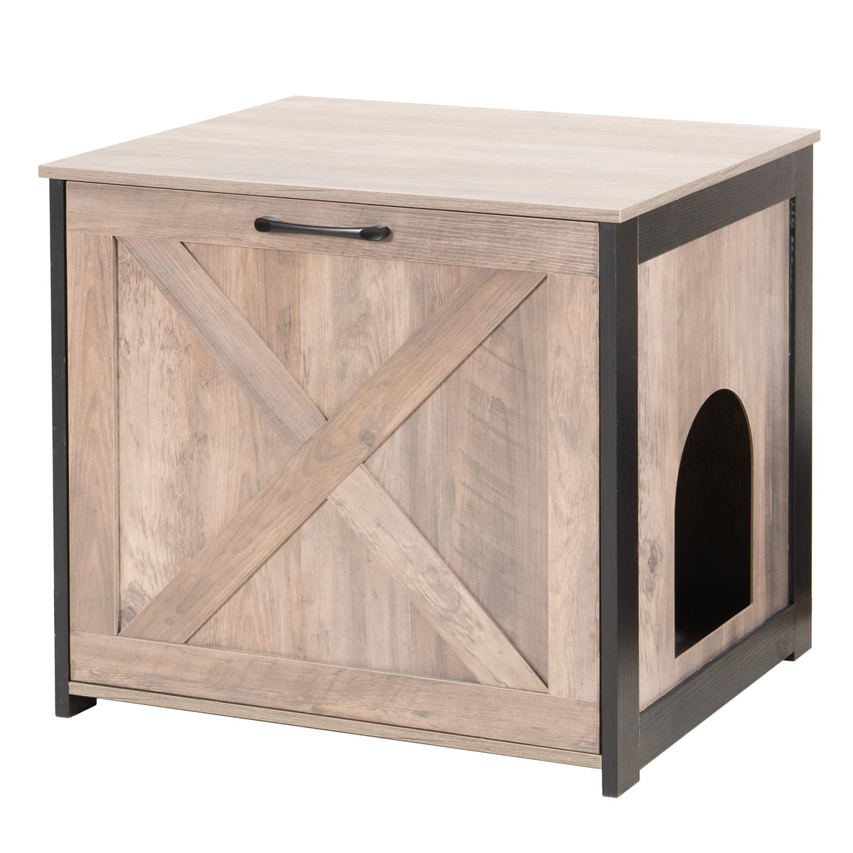 Dwanton caja de arena para gato, mueble oculto y elegante para la sala.