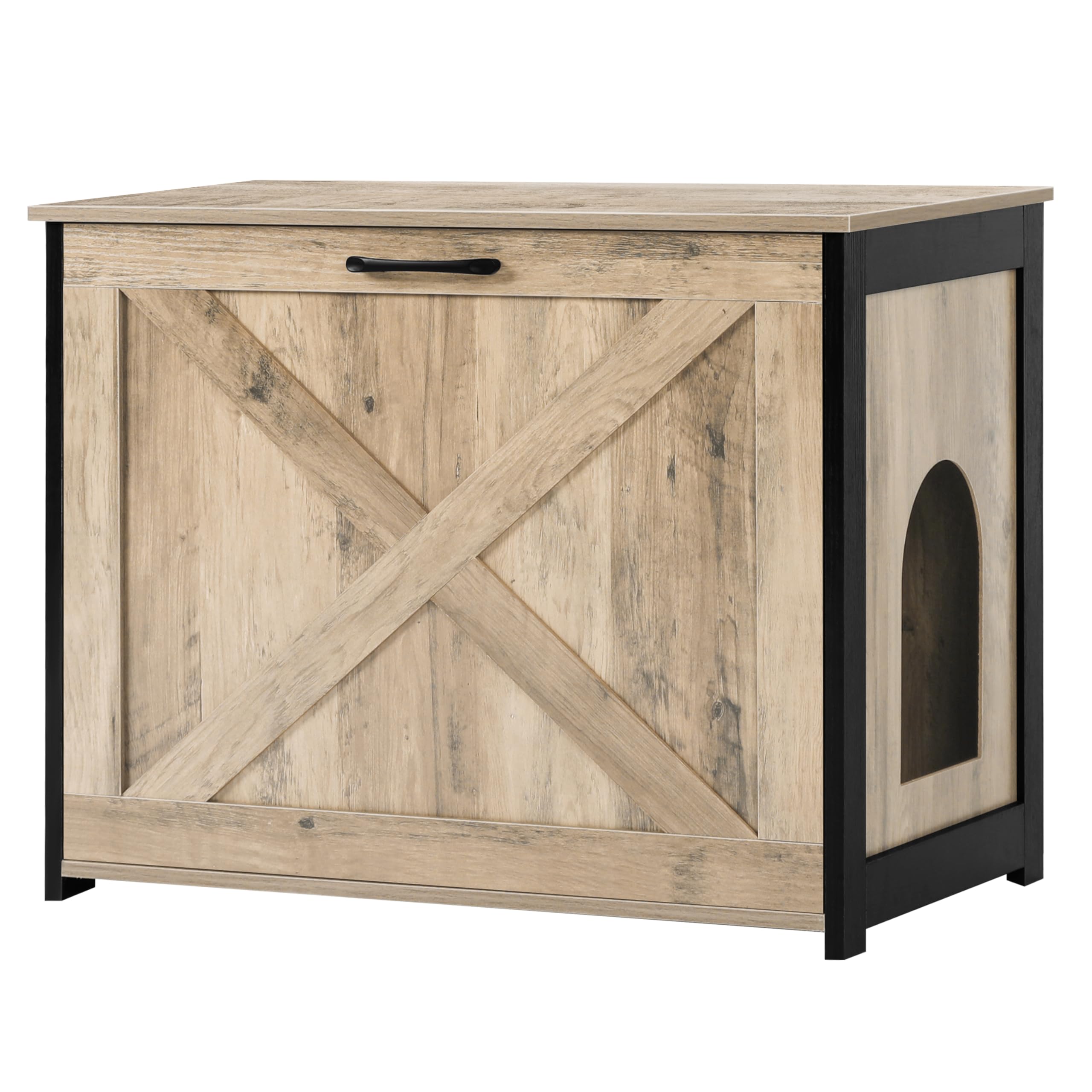 Dwanton caja de arena oculta: diseño elegante y mesa auxiliar para salón