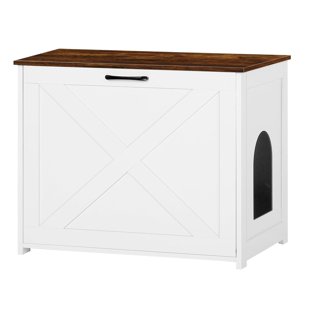 Dwanton caja-arena-mueble-oculto: crea un espacio privado para gatos con diseño elegante.