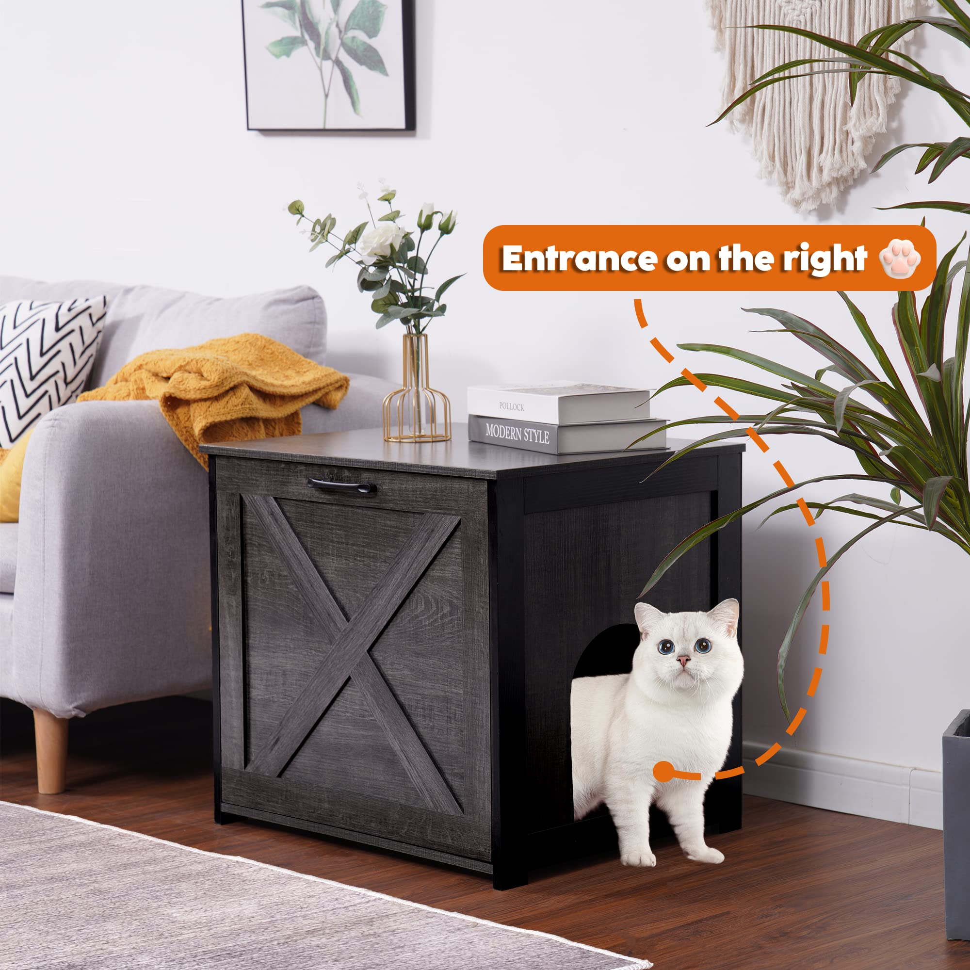 Dwanton entrada reversible izquierda derecha: acceso cómodo para gatos
