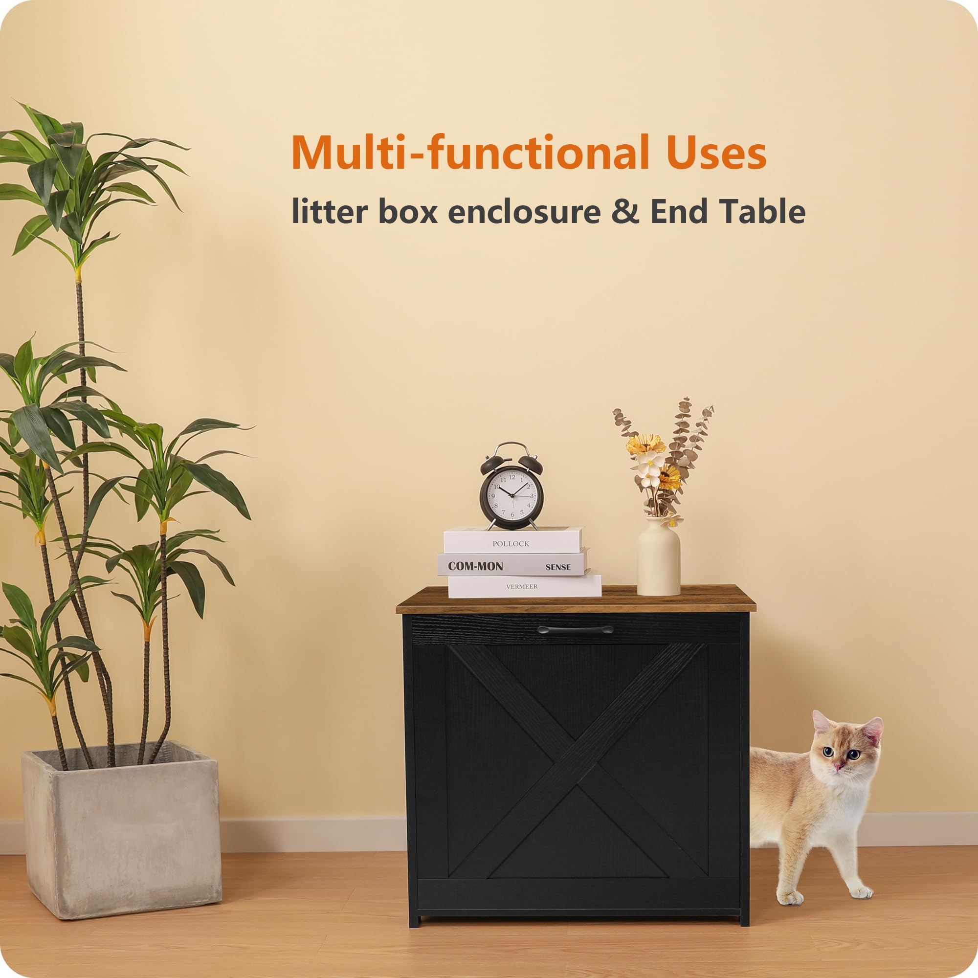 Dwanton caja-litter-mueble-acabado-laminado: superficie fácil de limpiar y resistente.