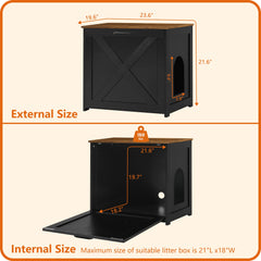 Dwanton caja-litter mueble-entrada-reversible-derecha: acceso cómodo junto al sofá.