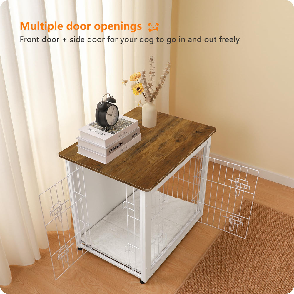 Dwanton mueble para perros, superficie superior para decoración y objetos.