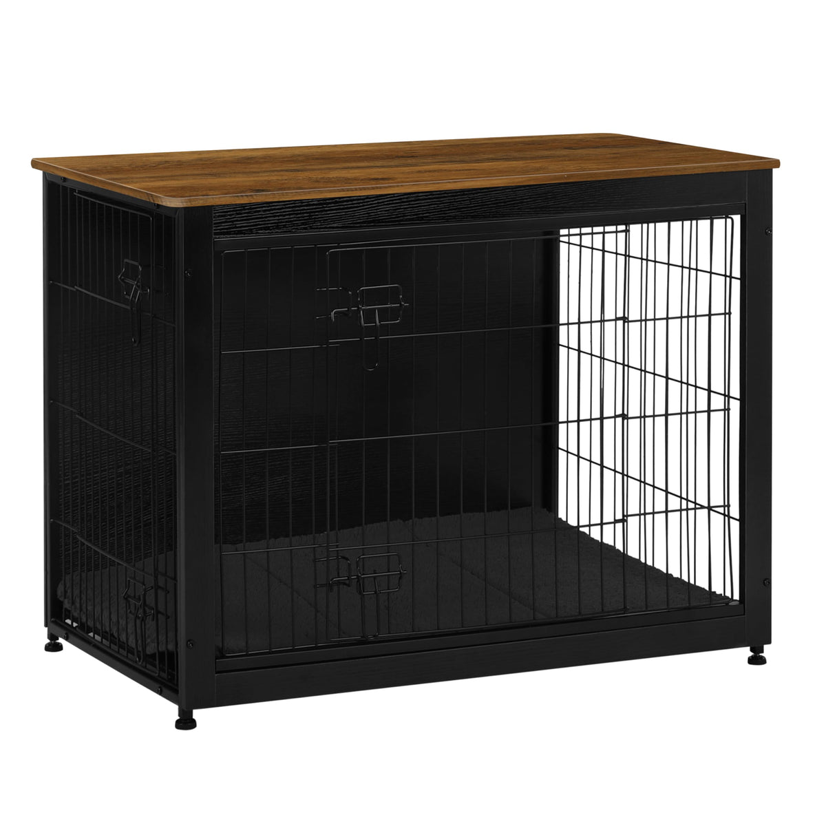 Dwanton caja para perros con mueble de madera y puertas dobles, diseño estable.