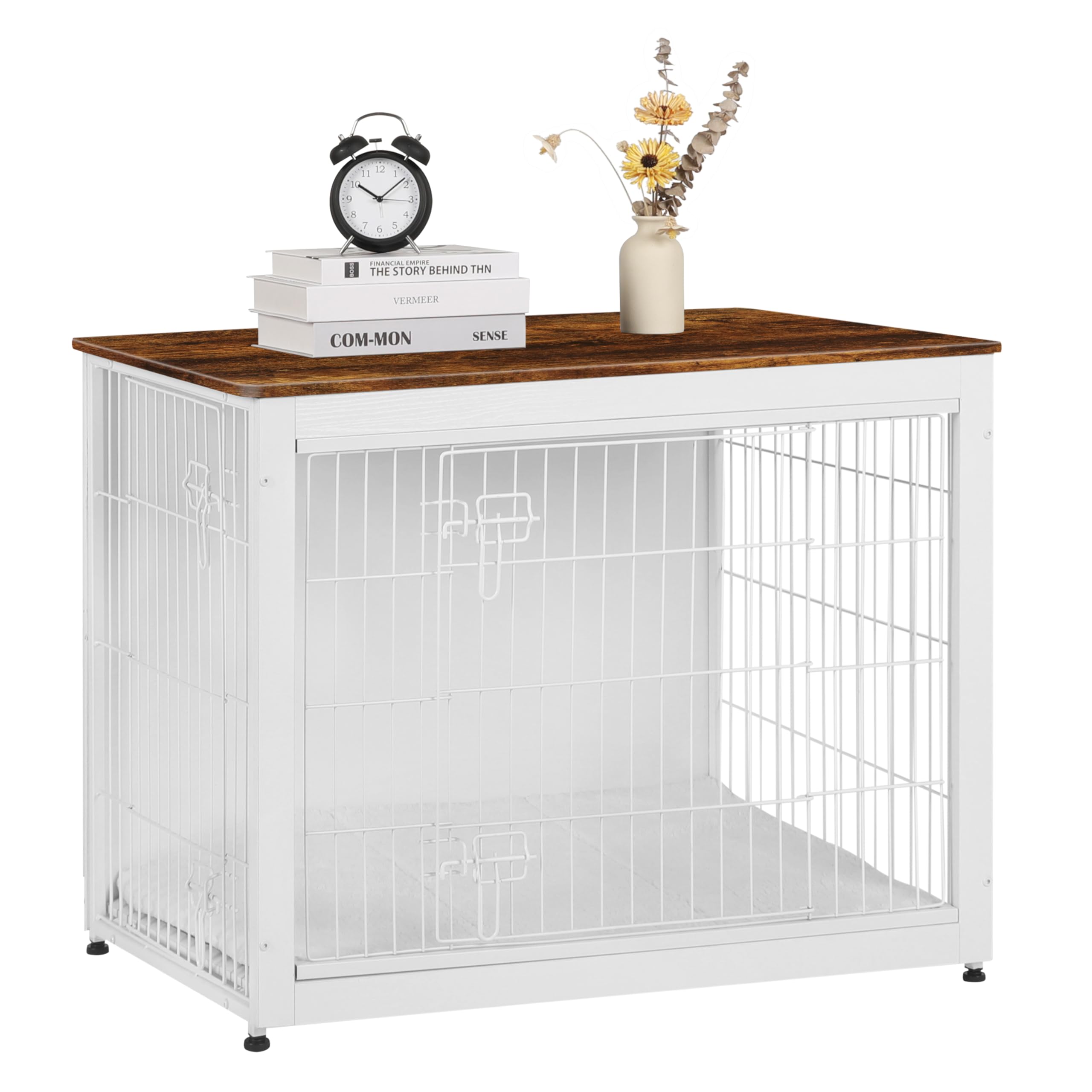 Dwanton disenos-blanco-rustico-perro-hogar: estilo y funcionalidad en un solo mueble