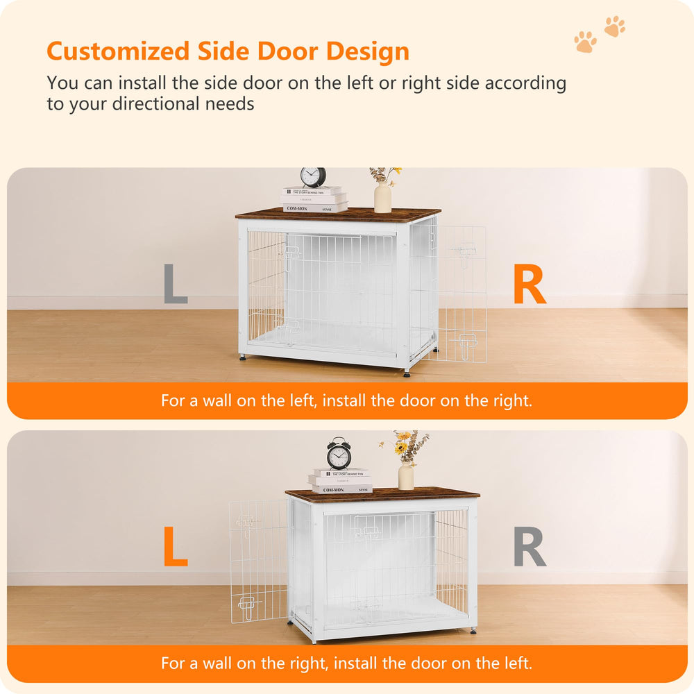 Dwanton jaula-mueble para perros con colchoneta incorporada para descanso cómodo.