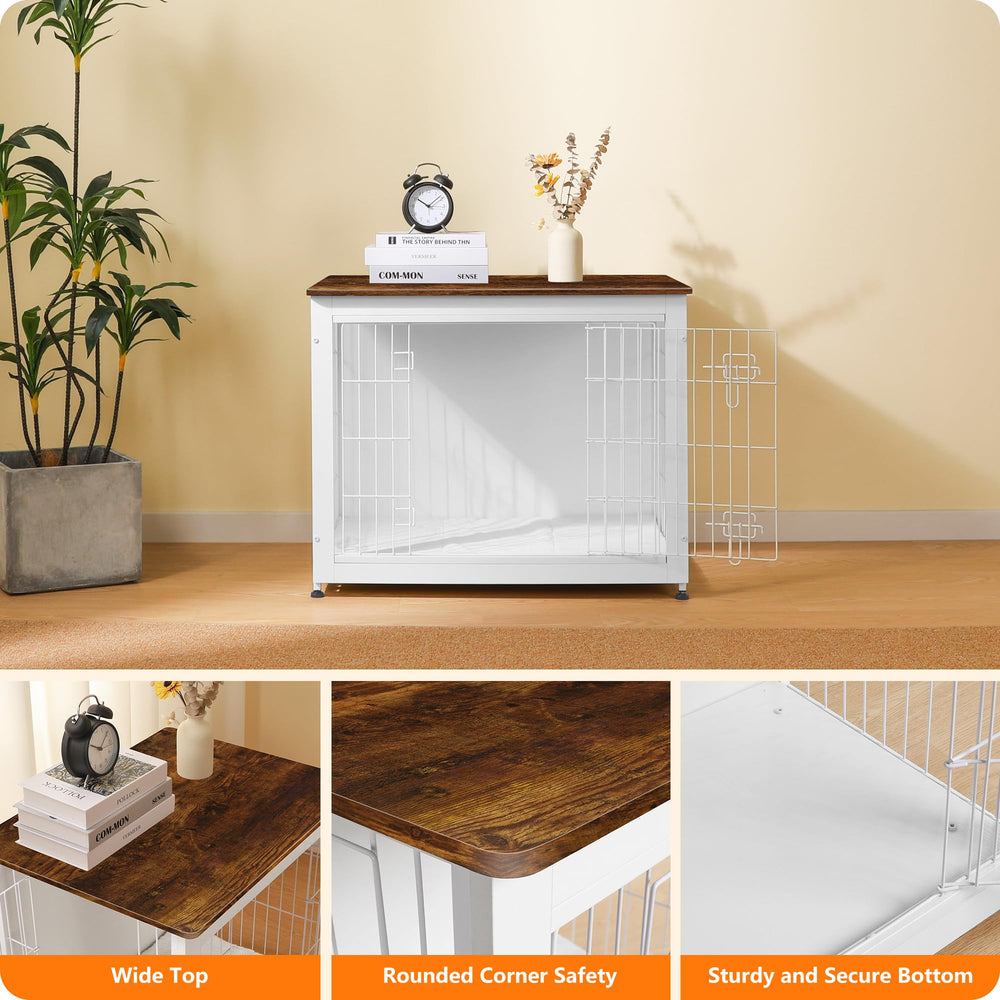 Dwanton jaula-mueble con pies ajustables para nivelar en suelos irregulares.