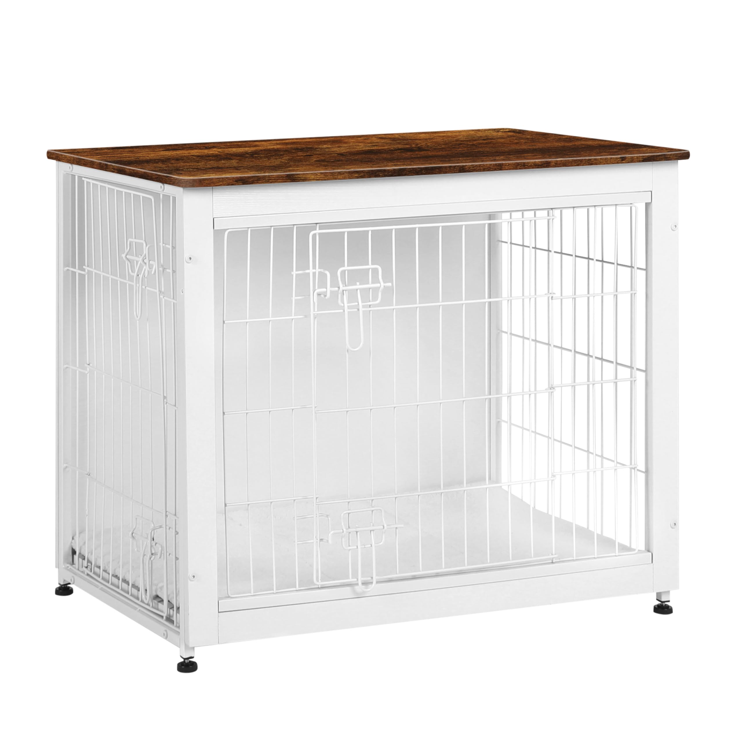 Dwanton jaula-mueble para perros con puertas dobles, acceso cómodo y seguro.