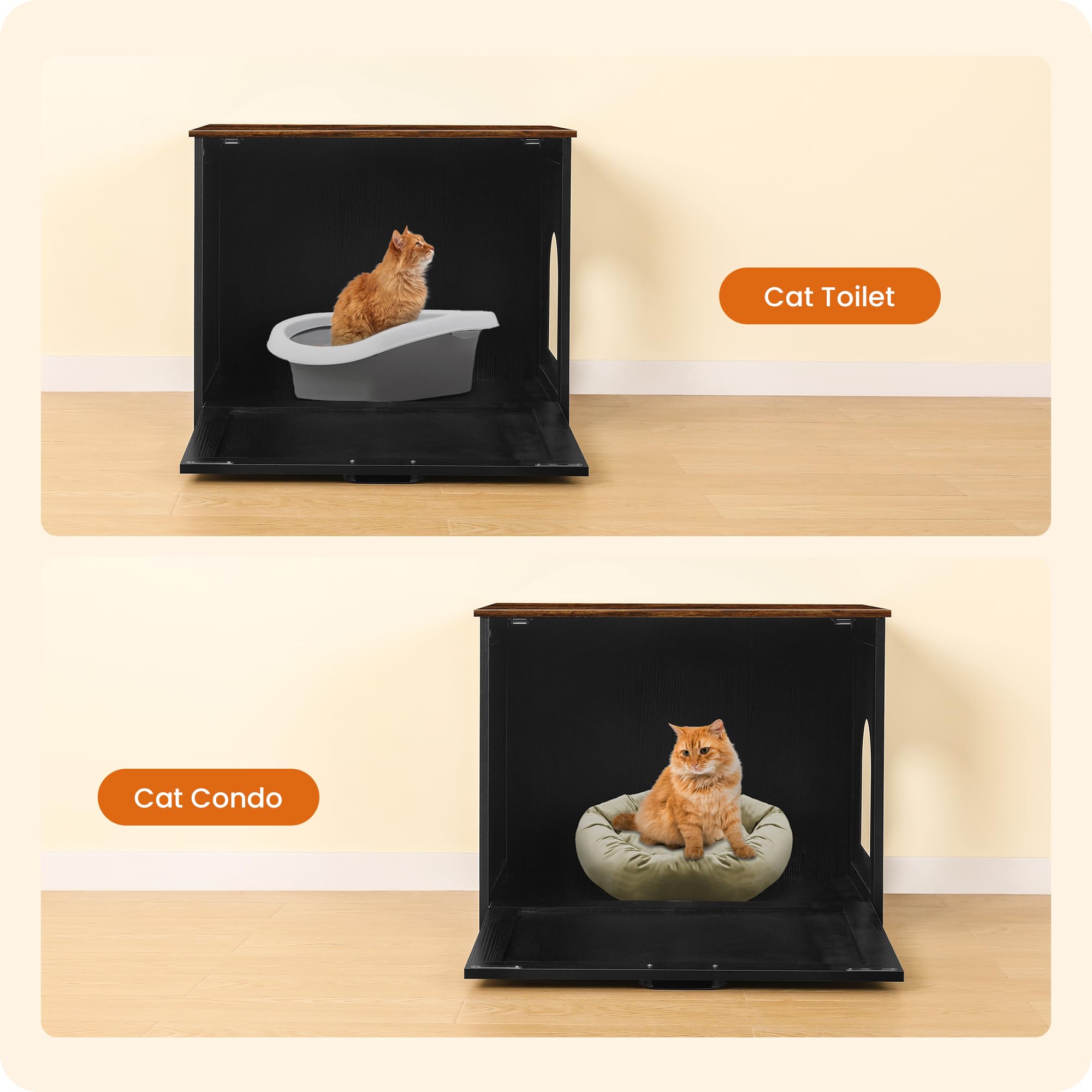 Dwanton entrada lateral 7-8x9-4 pulgadas, entrada cómoda para gatos.