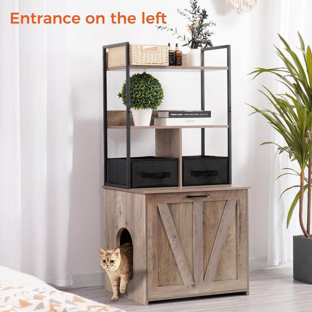 Dwanton entrada reversible facilita el acceso para gatos sin desorden.