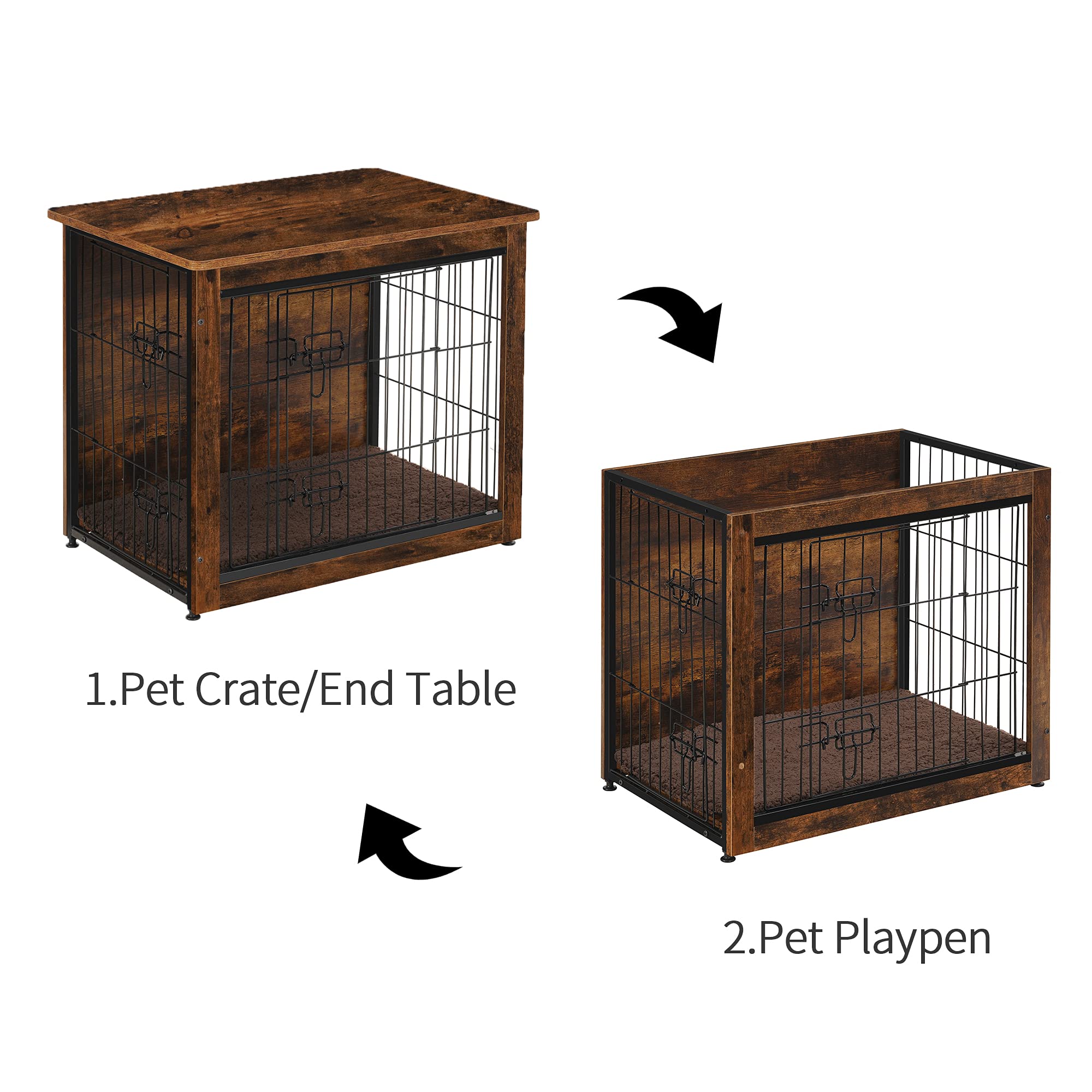 Dwanton jaula-mueble para perros: diseño compacto de 32.5 pulgadas para interiores