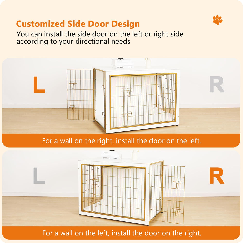 Dwanton jaula para perros tablero superior ideal para lámparas o fotos.