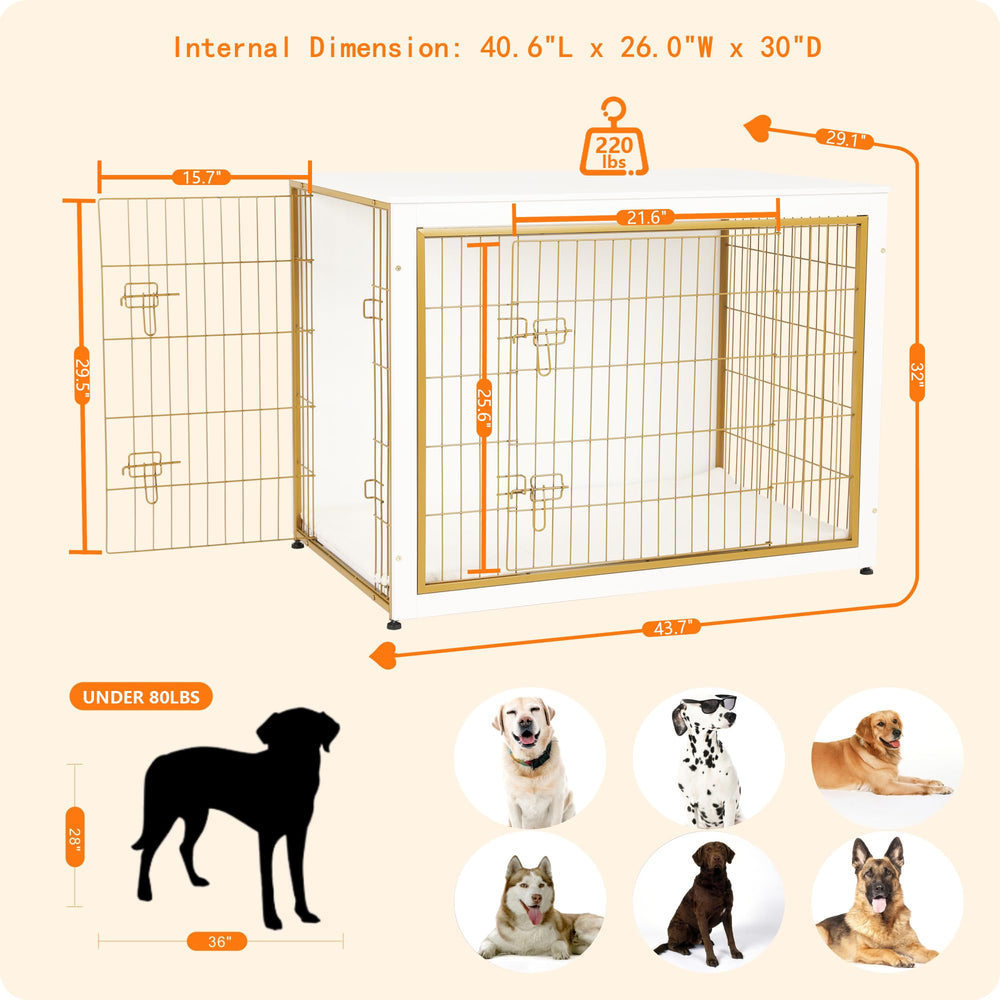 Dwanton jaula para perros uso interior, superficie estable para plantas y libros.