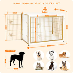 Dwanton jaula para perros uso interior, superficie estable para plantas y libros.