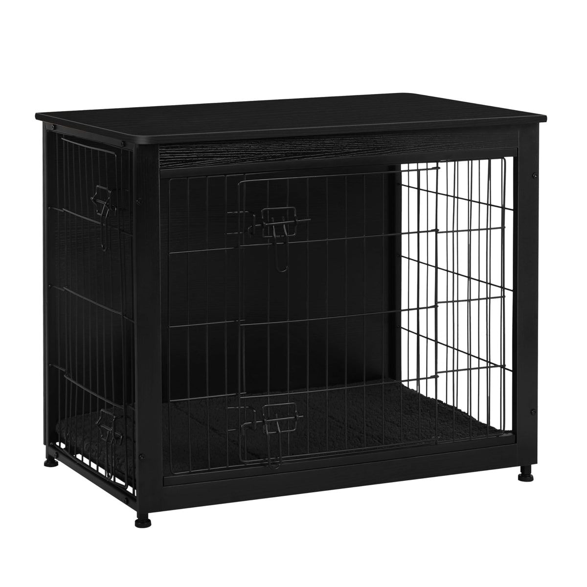 Dwanton jaula-perro mueble con cojin y puertas dobles para acceso fácil
