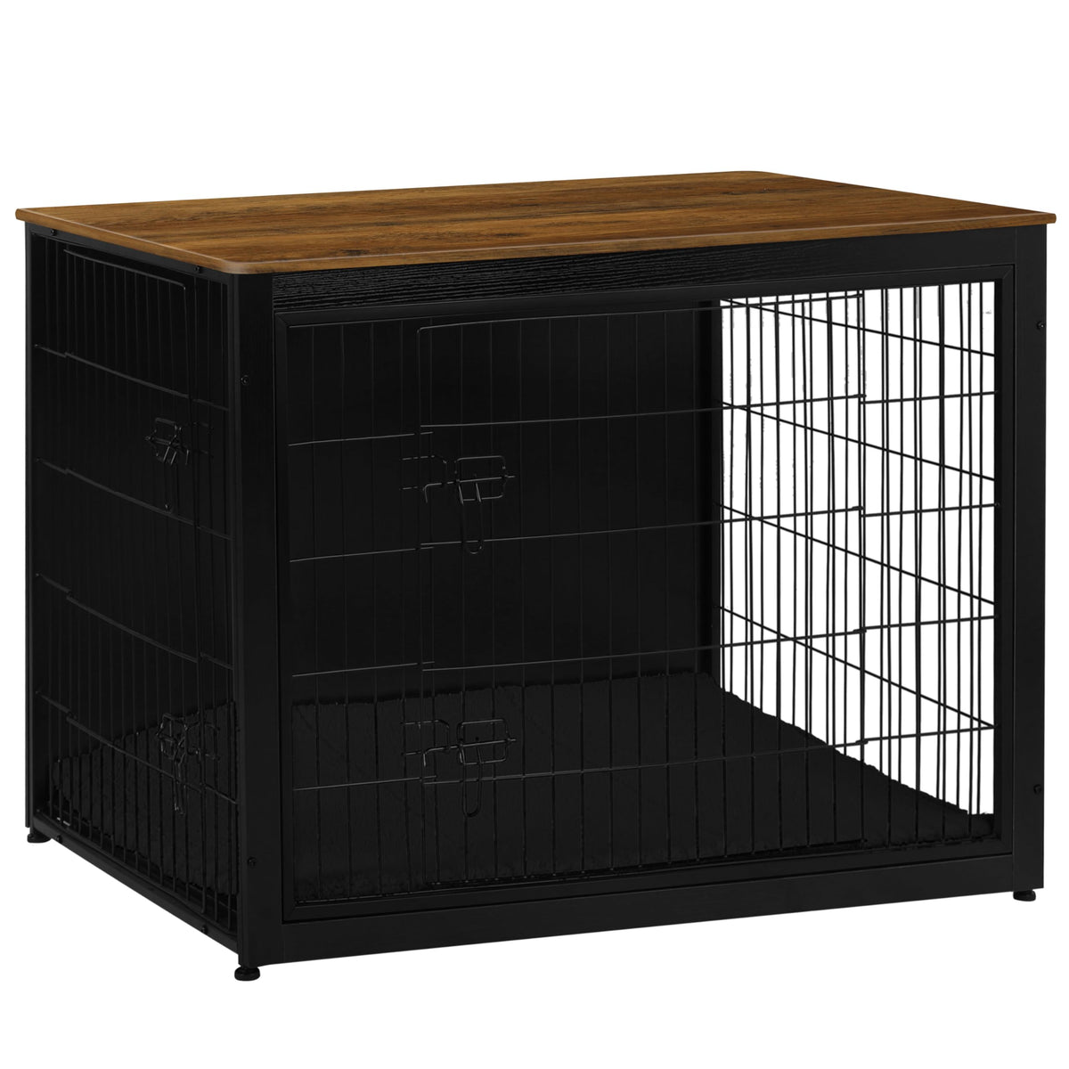 Dwanton jaula para perros con mueble de doble puerta para acceso fácil
