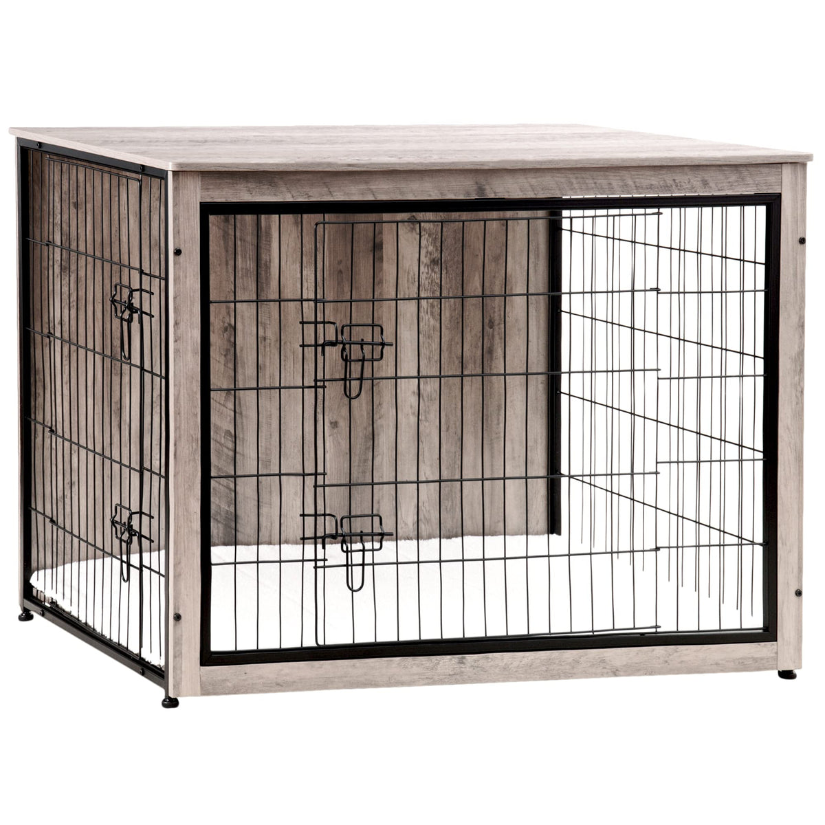 Jaula para perros Dwanton con mueble interior para sala elegante y funcional