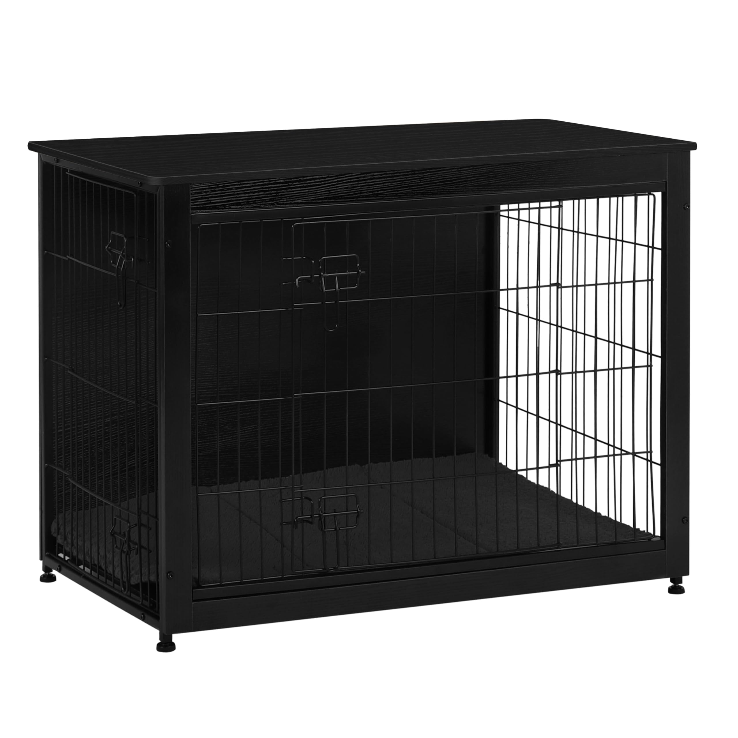 Dwanton jaula perro mueble con puertas dobles, acceso cómodo y seguro para mascotas