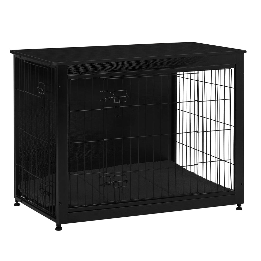 Dwanton jaula perro mueble con puertas dobles, acceso cómodo y seguro para mascotas