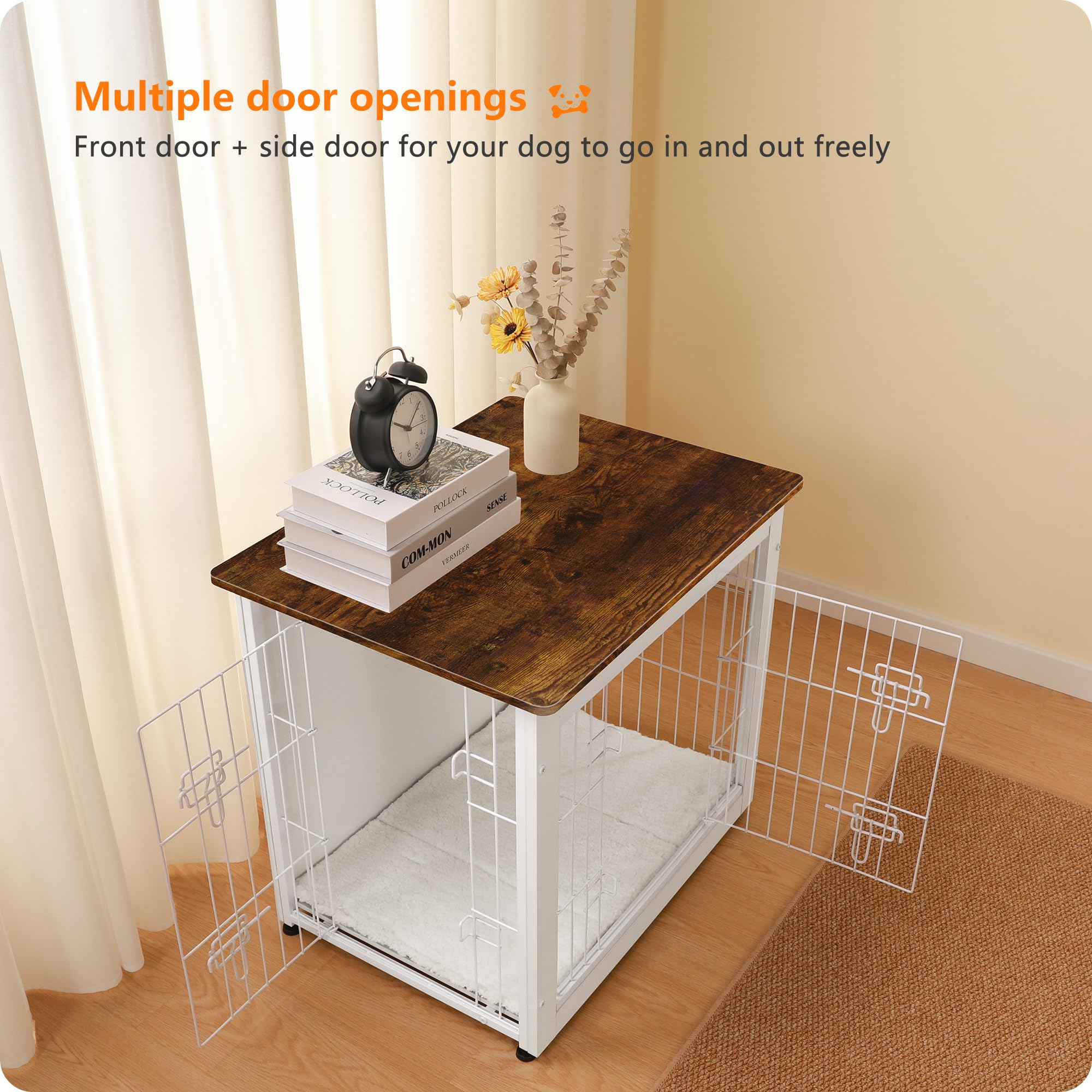 Dwanton jaula para perro con puertas dobles, acceso rápido