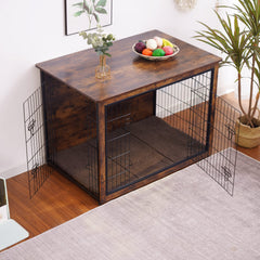 DWANTON jaula para perros con puertas dobles para acceso cómodo