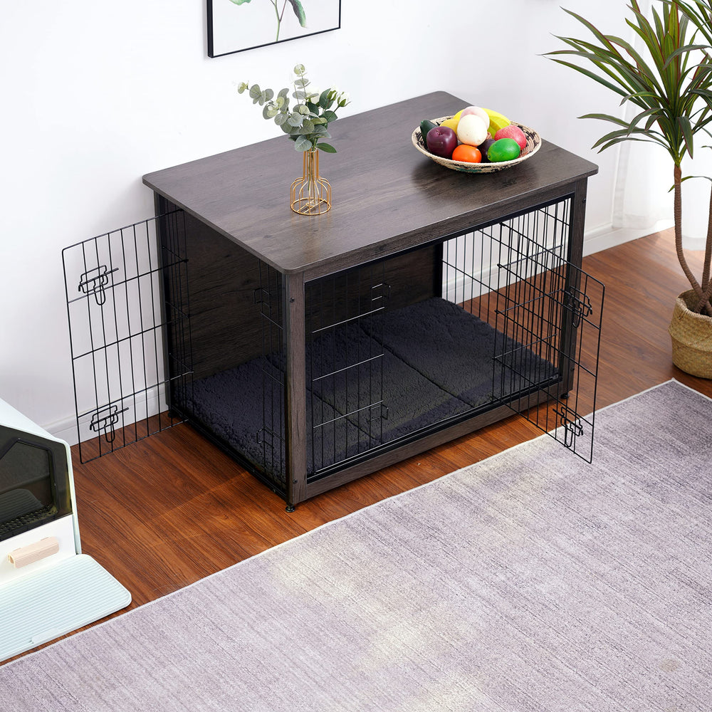 Dwanton mesa-jaula para perro, mueble funcional y estable.